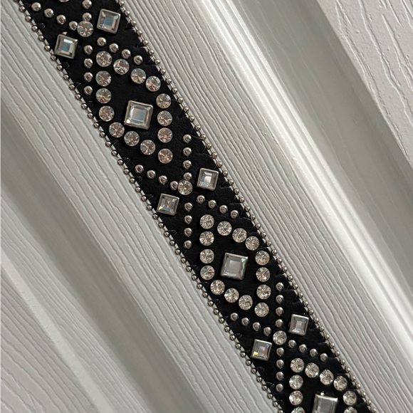 BKE Silver and Black Embellished Belt - Picture 2 of 6